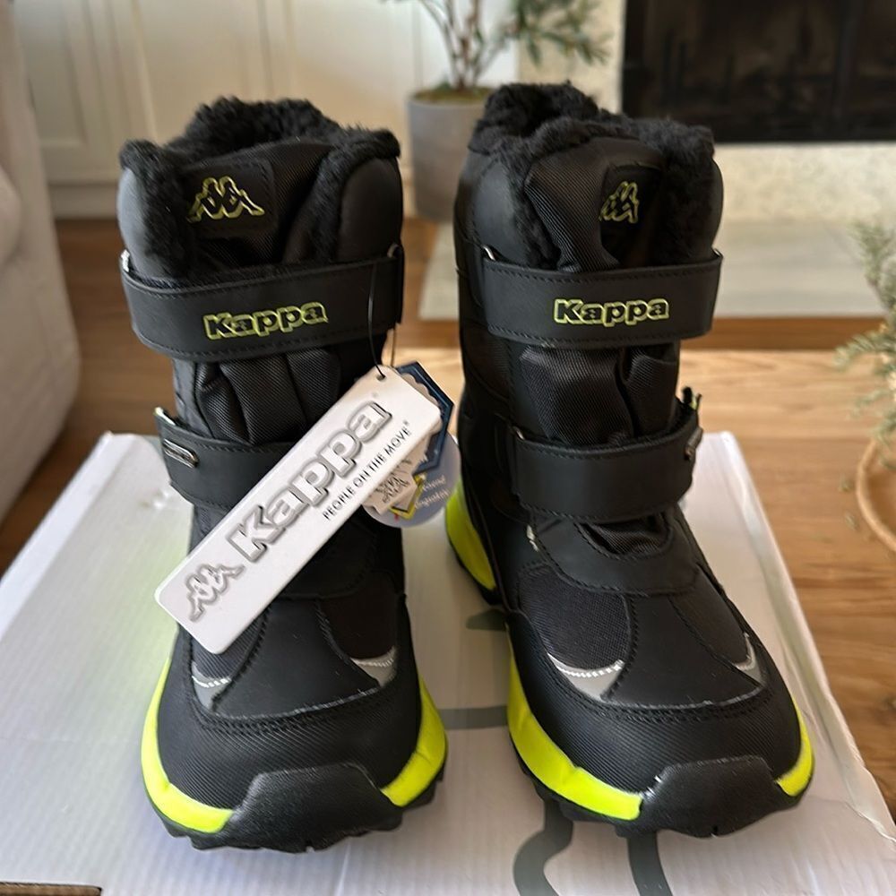 Kappa Cekis Tex K Black/Lime Kids Boot NEW in Box